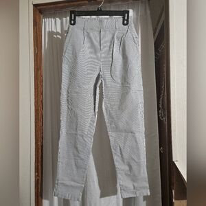 Shinestar Striped Pants Cuffed Bottom Gray/White Pull On!